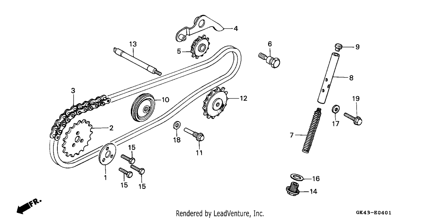 CAM CHAIN/TENSIONER (C50LAG/J/N)