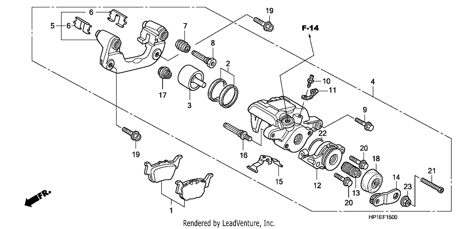 REAR BRAKE CALIPER