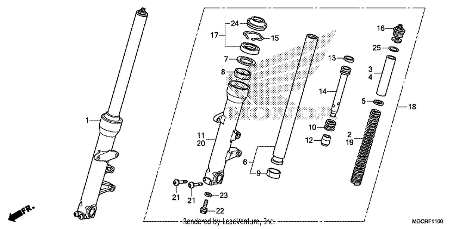  FRONT FORK (CB1100CA/CAD/TA/TAD)