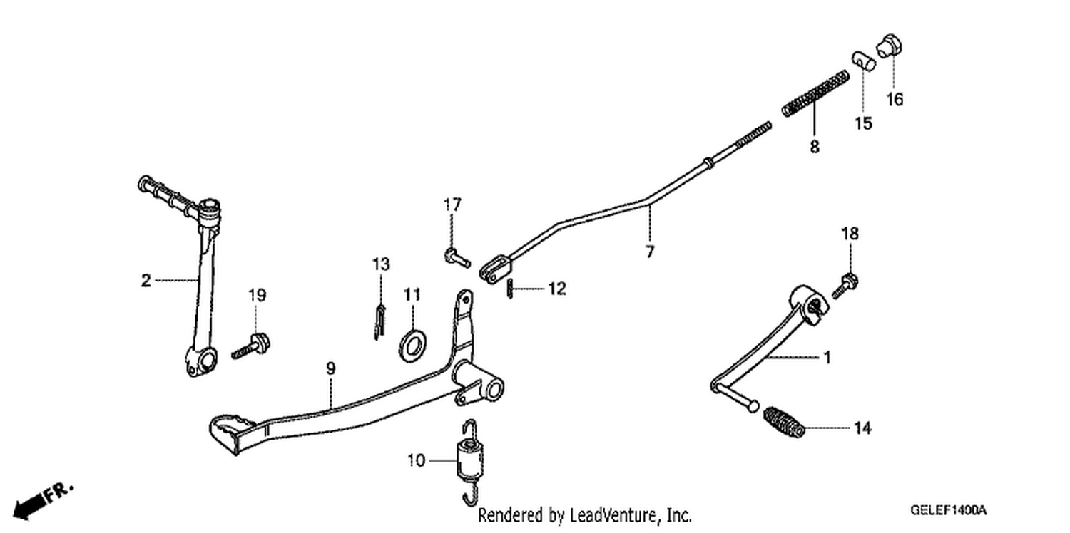  BRAKE PEDAL/ KI CK STARTERARM