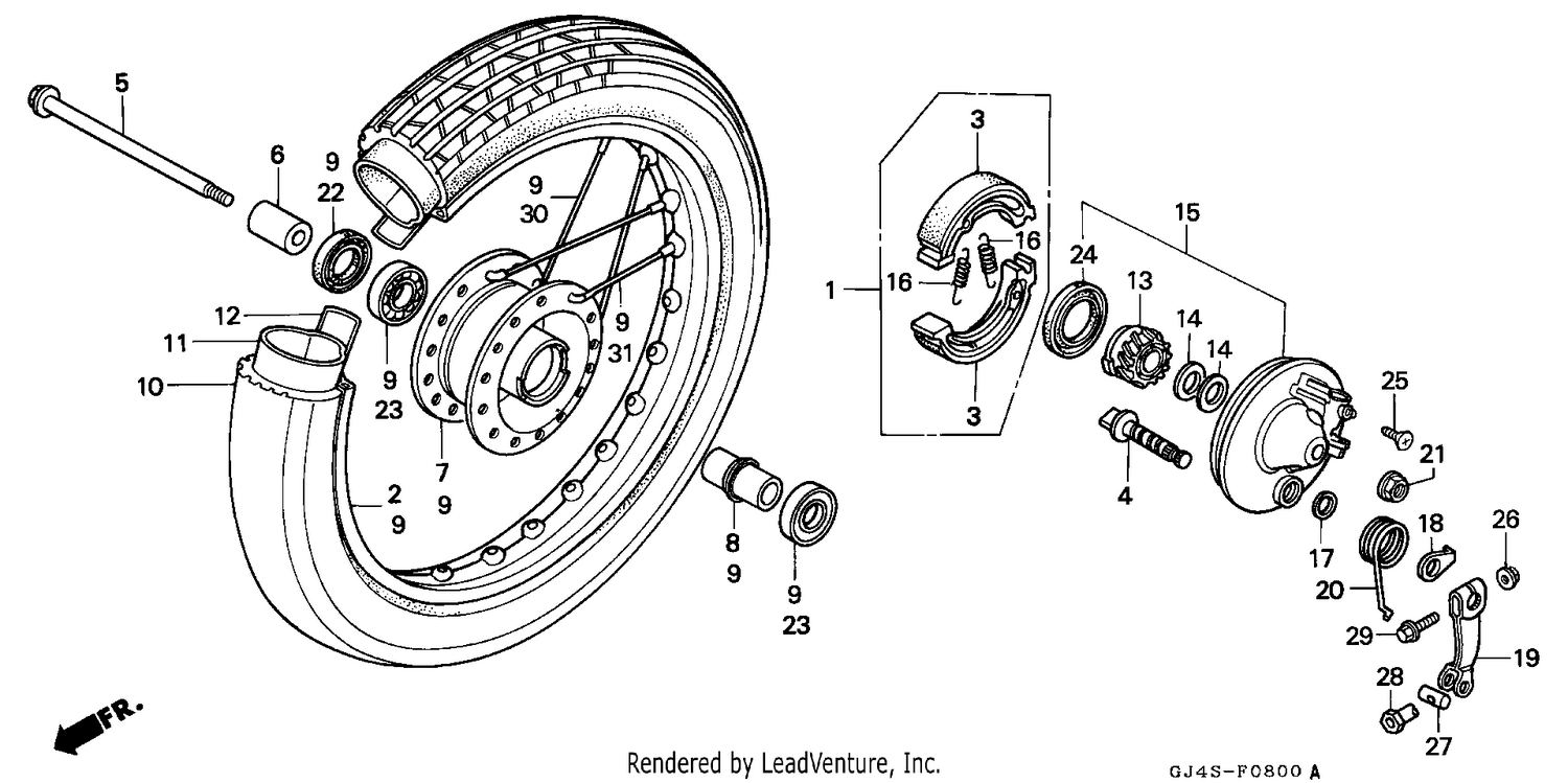 FRONT WHEEL (SH75H/K/M/P/S)