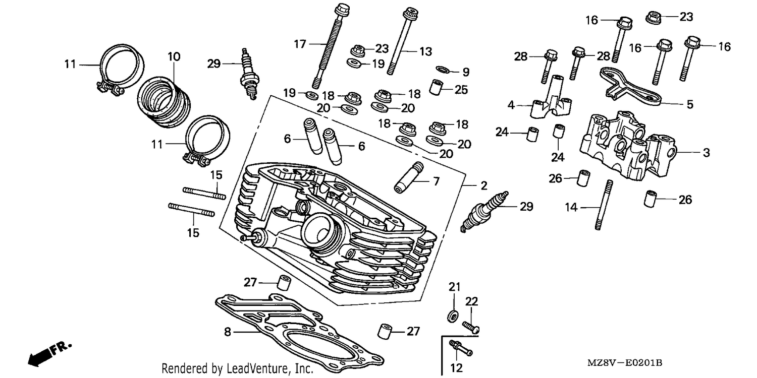 CYLINDER HEAD (REAR)
