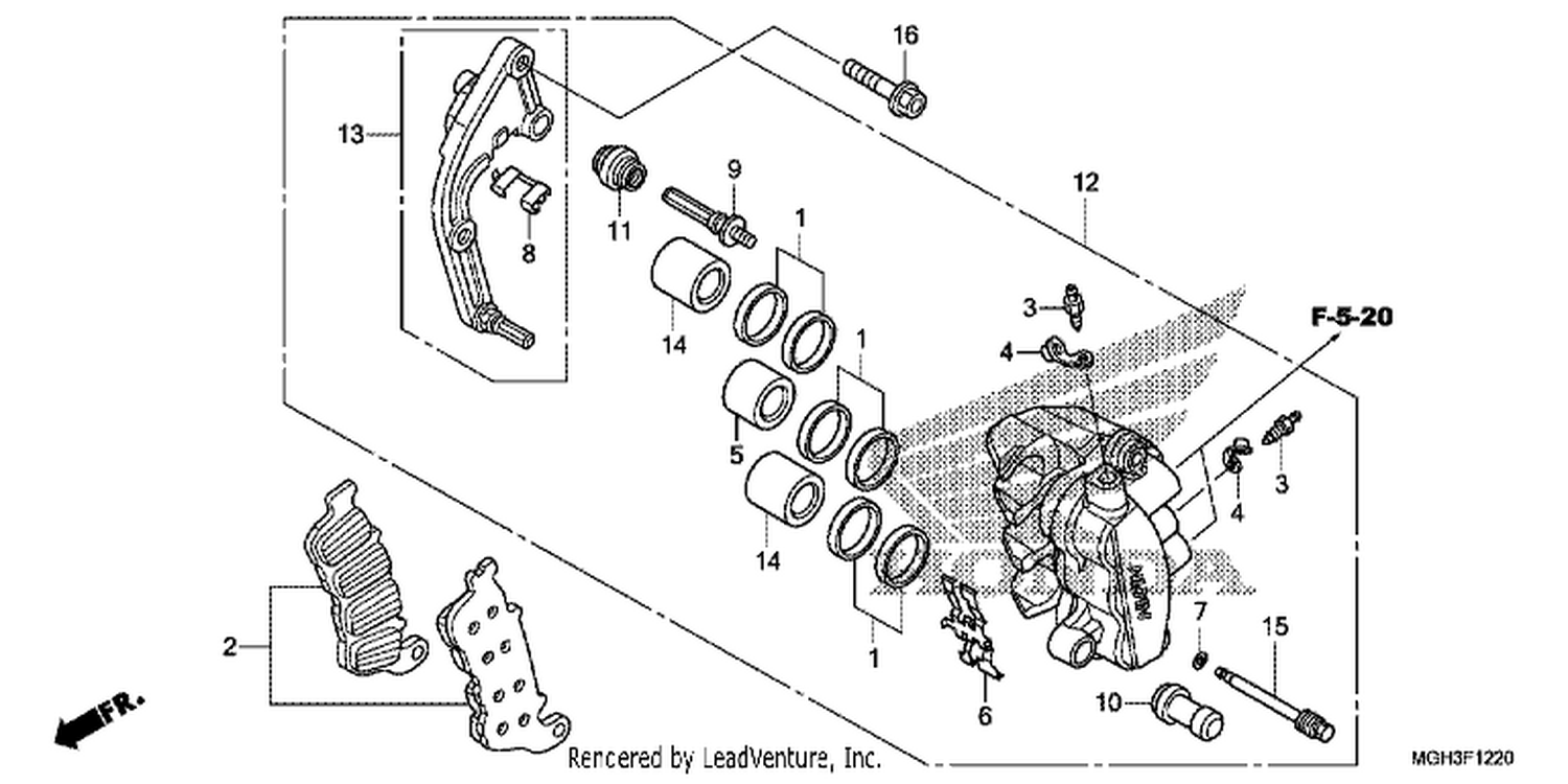  20 L. FRONT BRAKE CALIPER