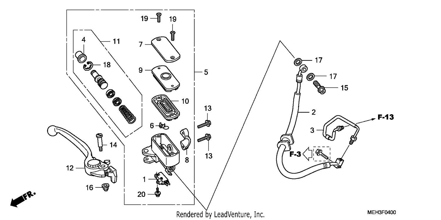 FRONT BRAKE MASTER CYLINDER