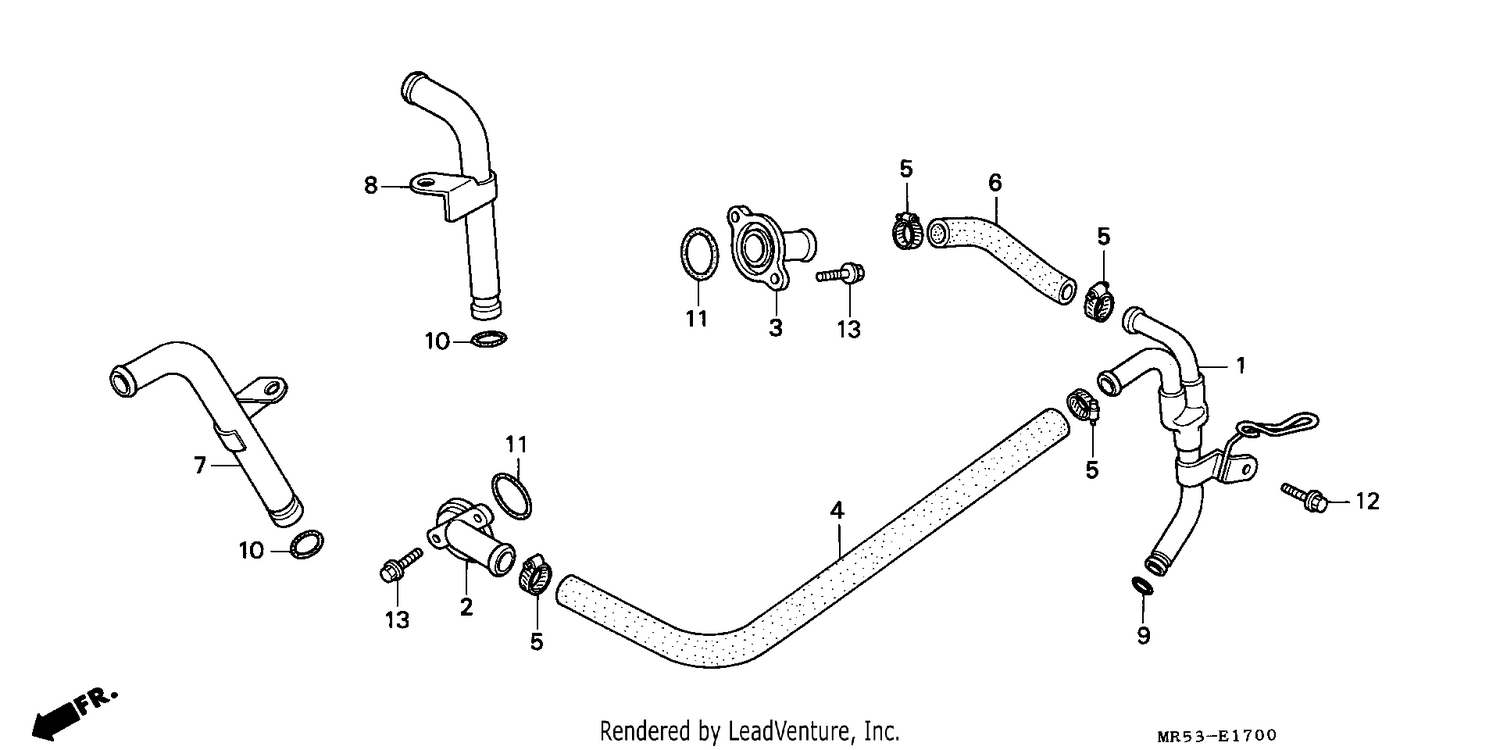 WATER PIPE/THERMOSTAT