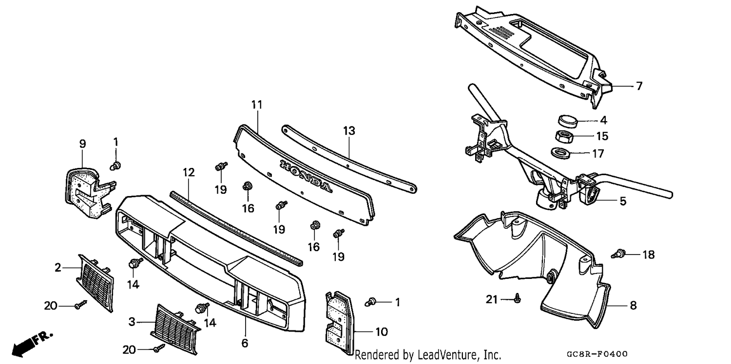 STEERING HANDLE/ HANDLE COVER/WIND SCREEN