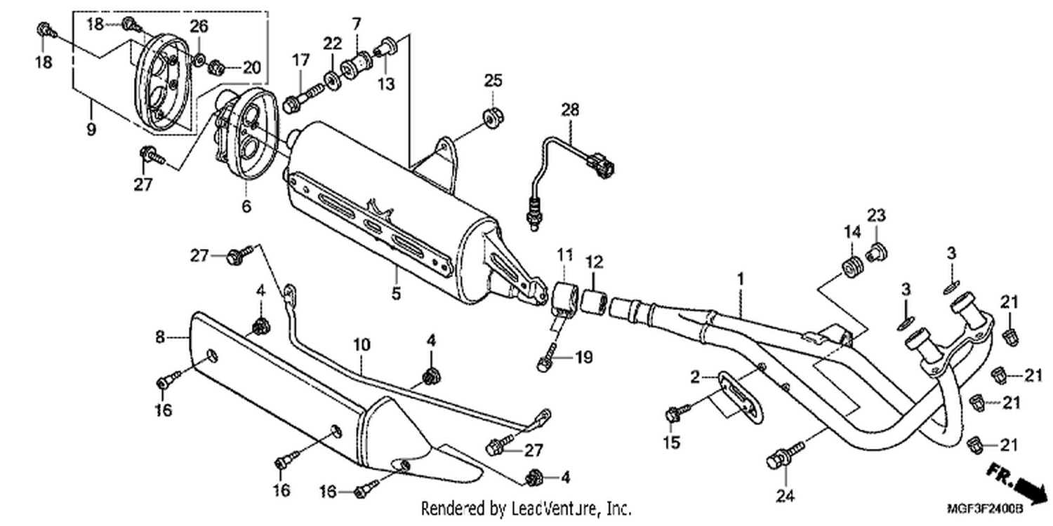  EXHAUST MUFFLER (FJS600A9 KO/ FJS600AB/ DB)