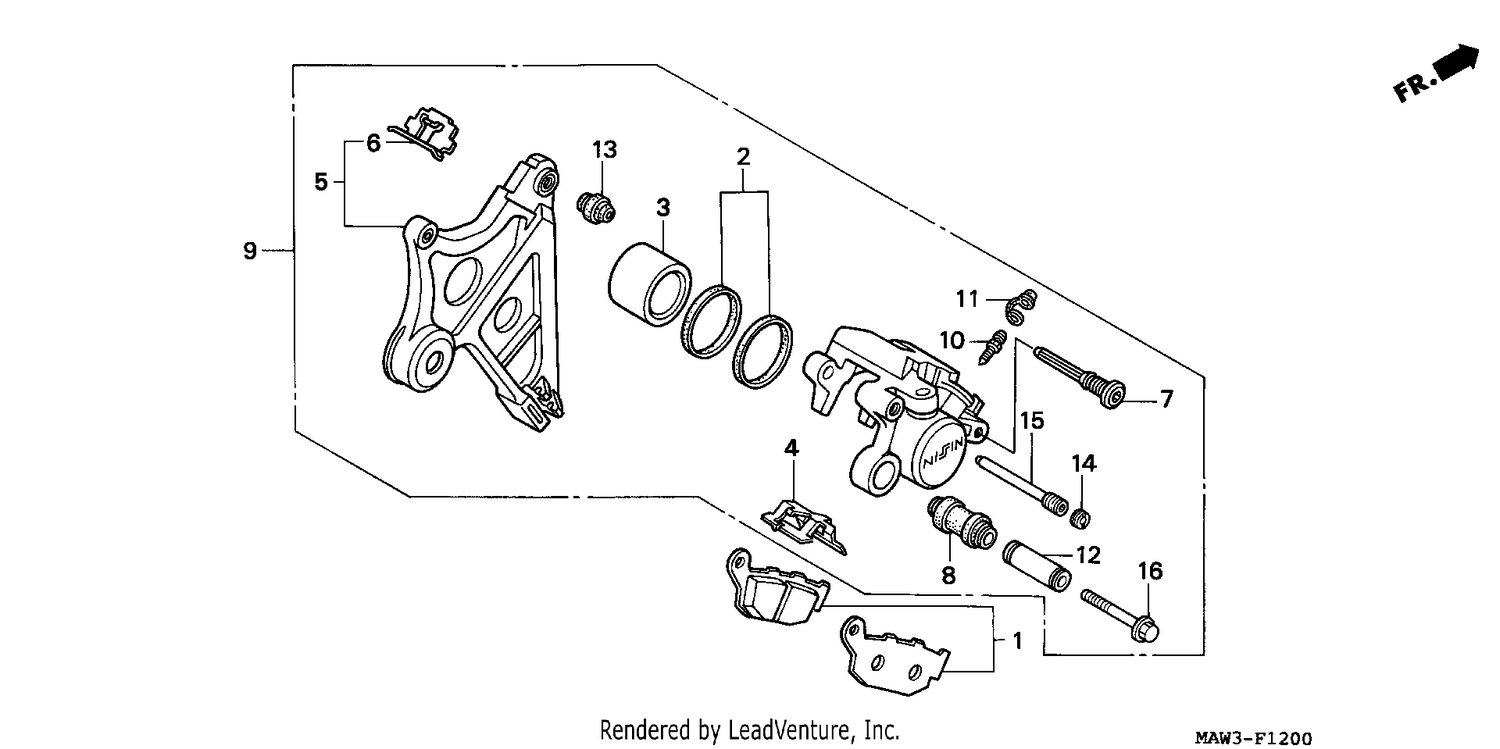 REAR BRAKE CALIPER