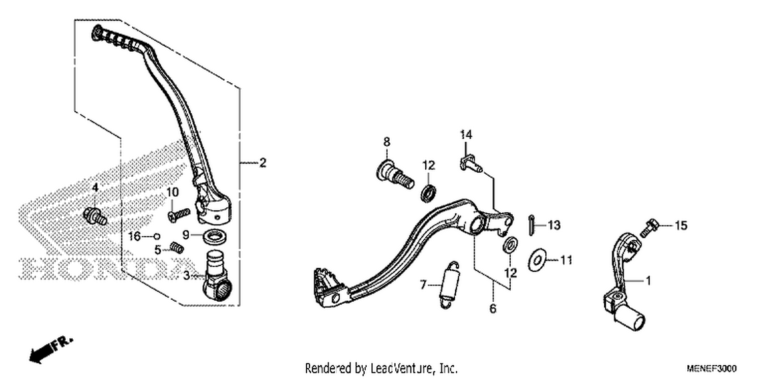  PEDAL/KICK STARTER ARM