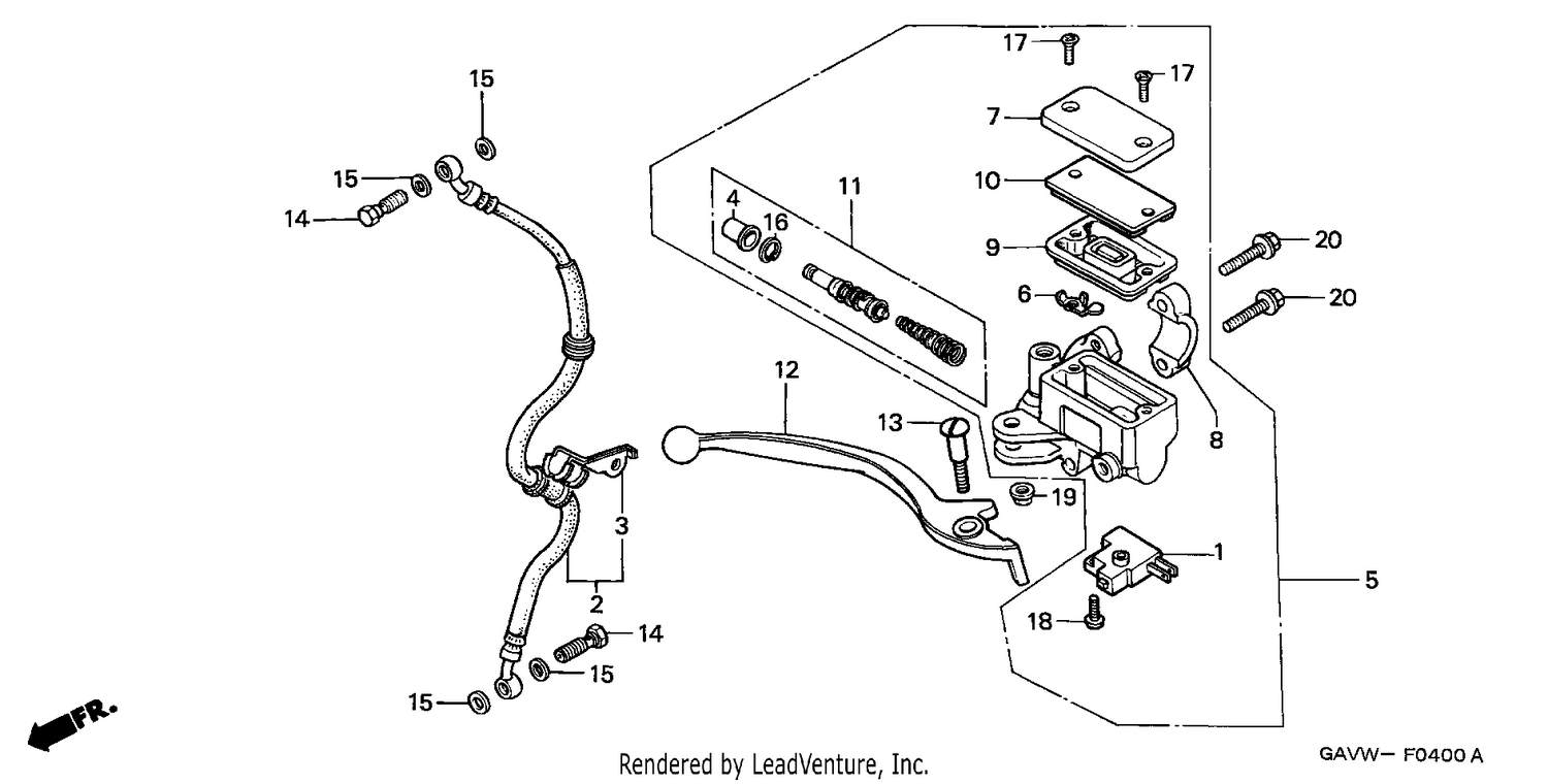 FRONT BRAKE MASTER CYLINDER
