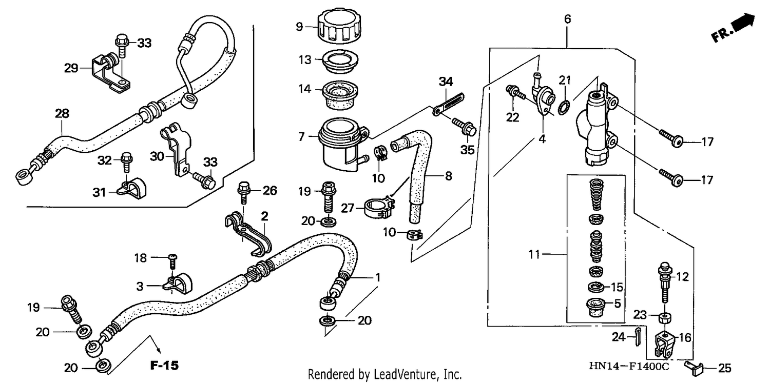 RR. BRAKE MASTER CYLINDER