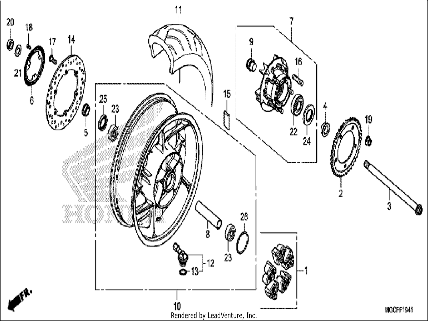  41 REAR WHEEL (CB1100NA/NAD)