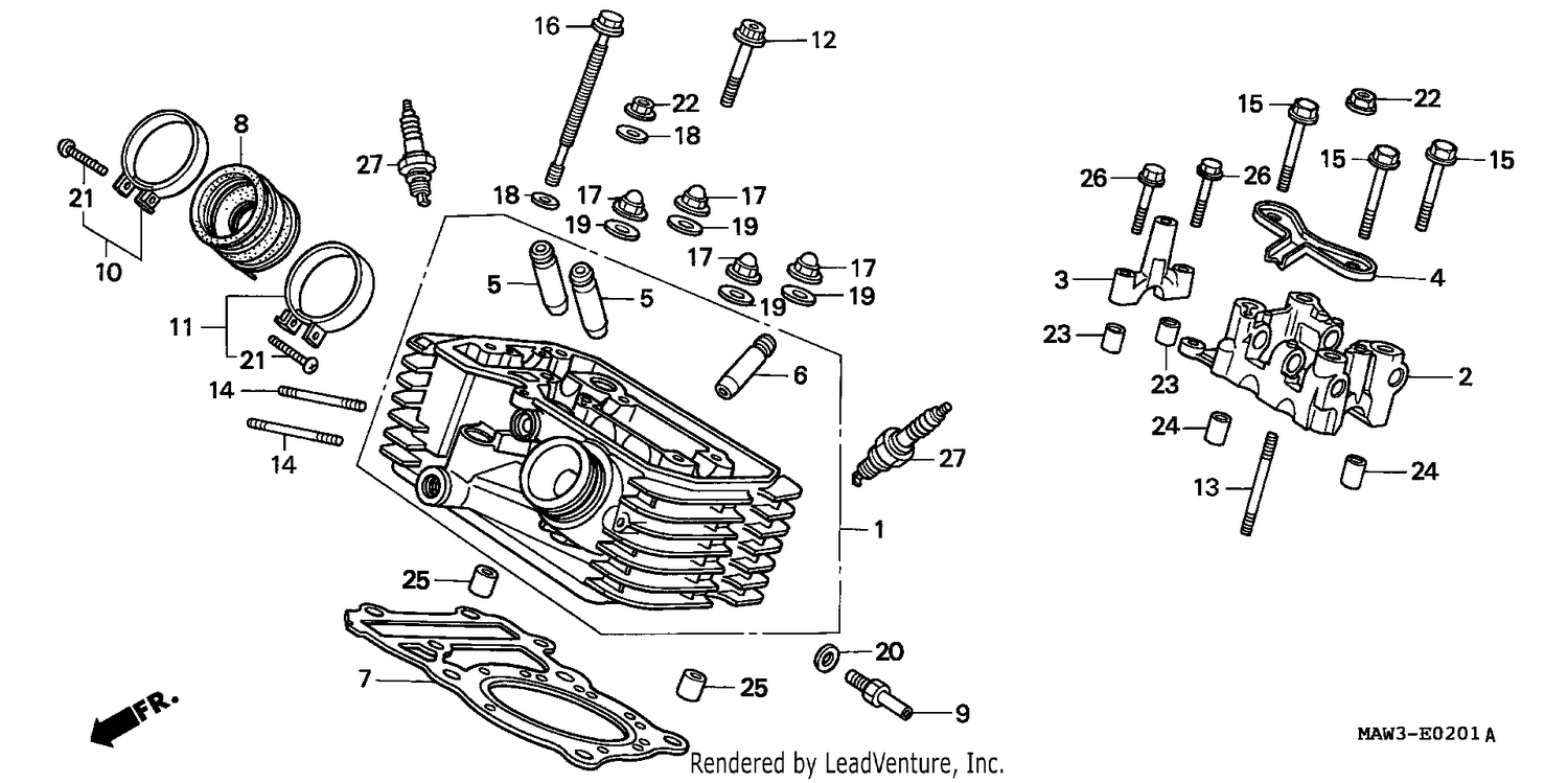 CYLINDER HEAD (REAR)