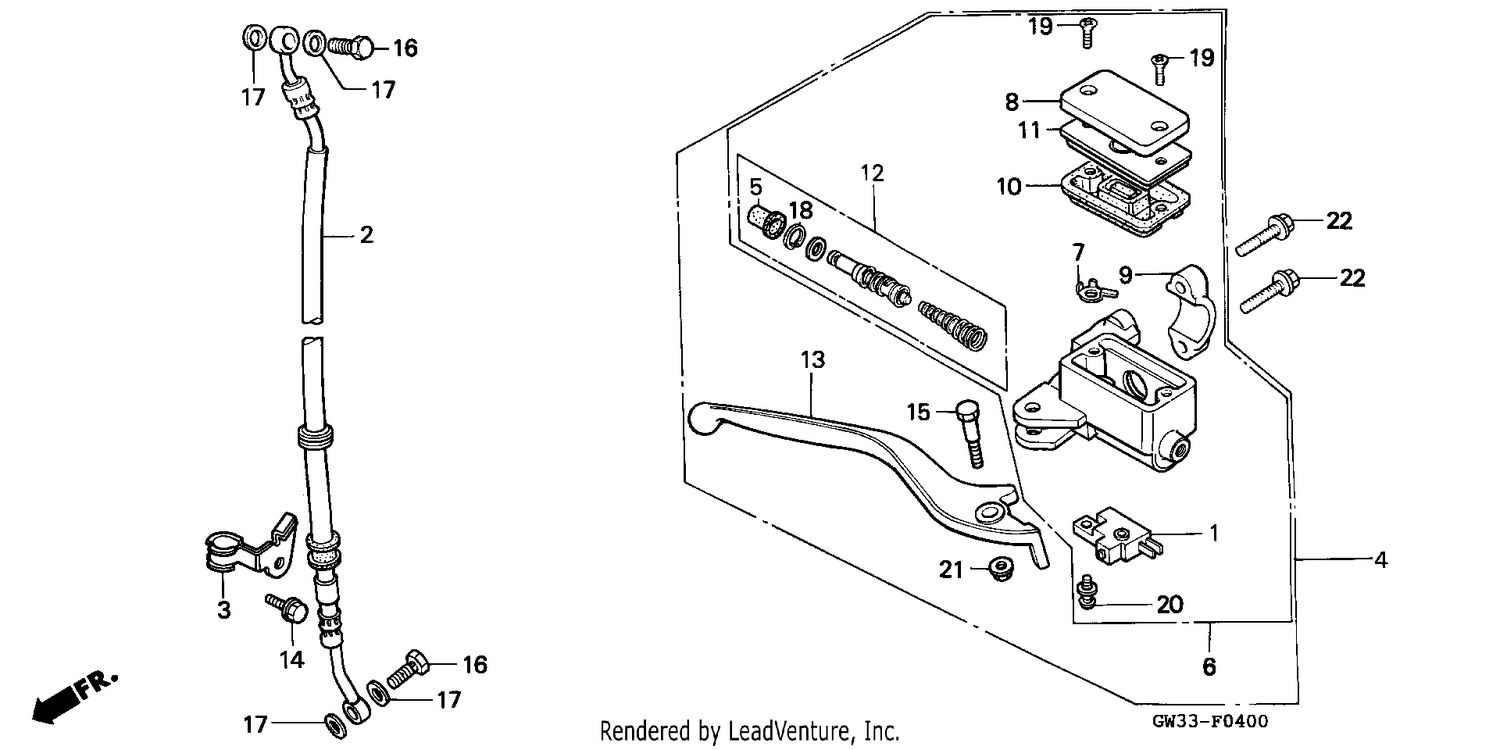 FR. BRAKE MASTER CYLINDER