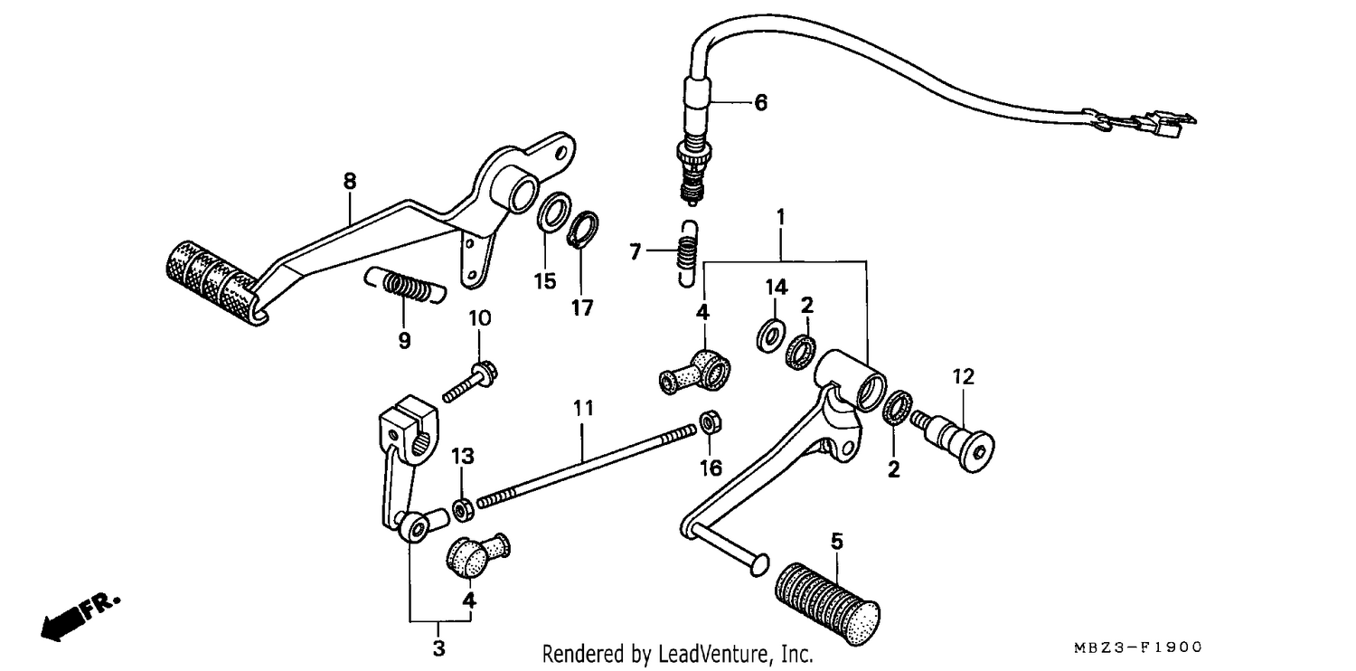 BRAKE PEDAL/ CHANGE PEDAL