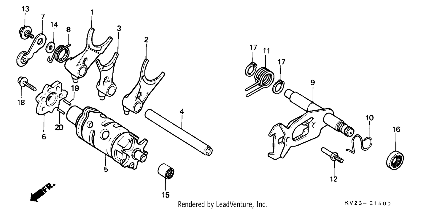 SHIFT DRUM/SHIFT FORK