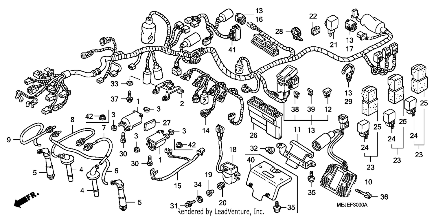 WIRE HARNESS/IGNITION COI L (CB1300/A)