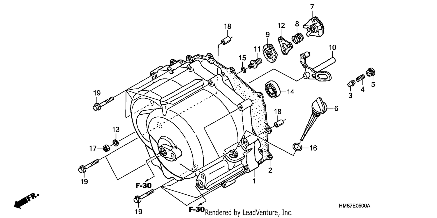 FRONT CRANKCASE COVER (TRX250TM)