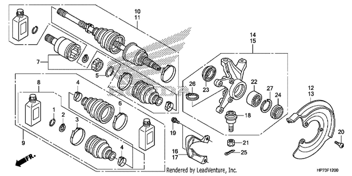  FRONT KNUCKLE/FRONT DRIVESHAFT