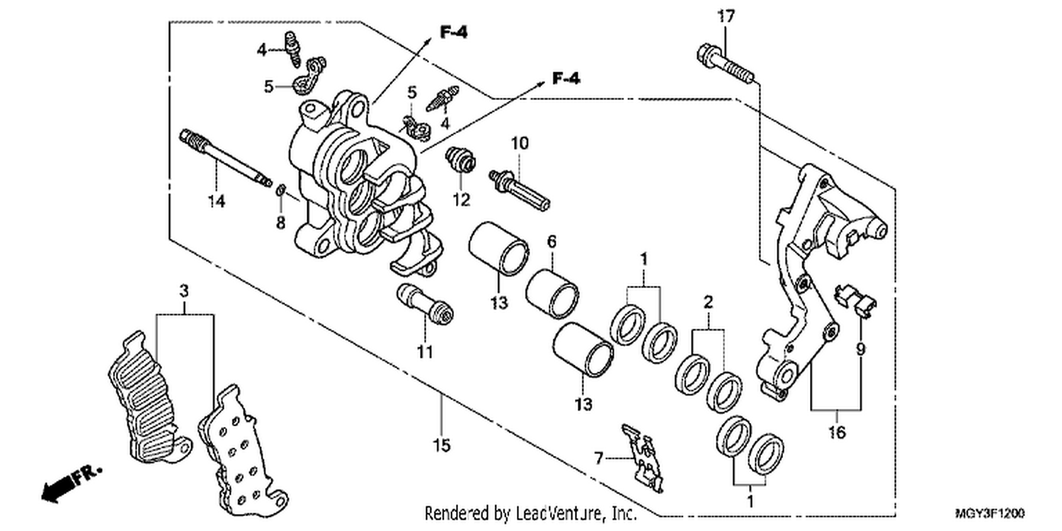  R. FRONT BRAKE CALIPER