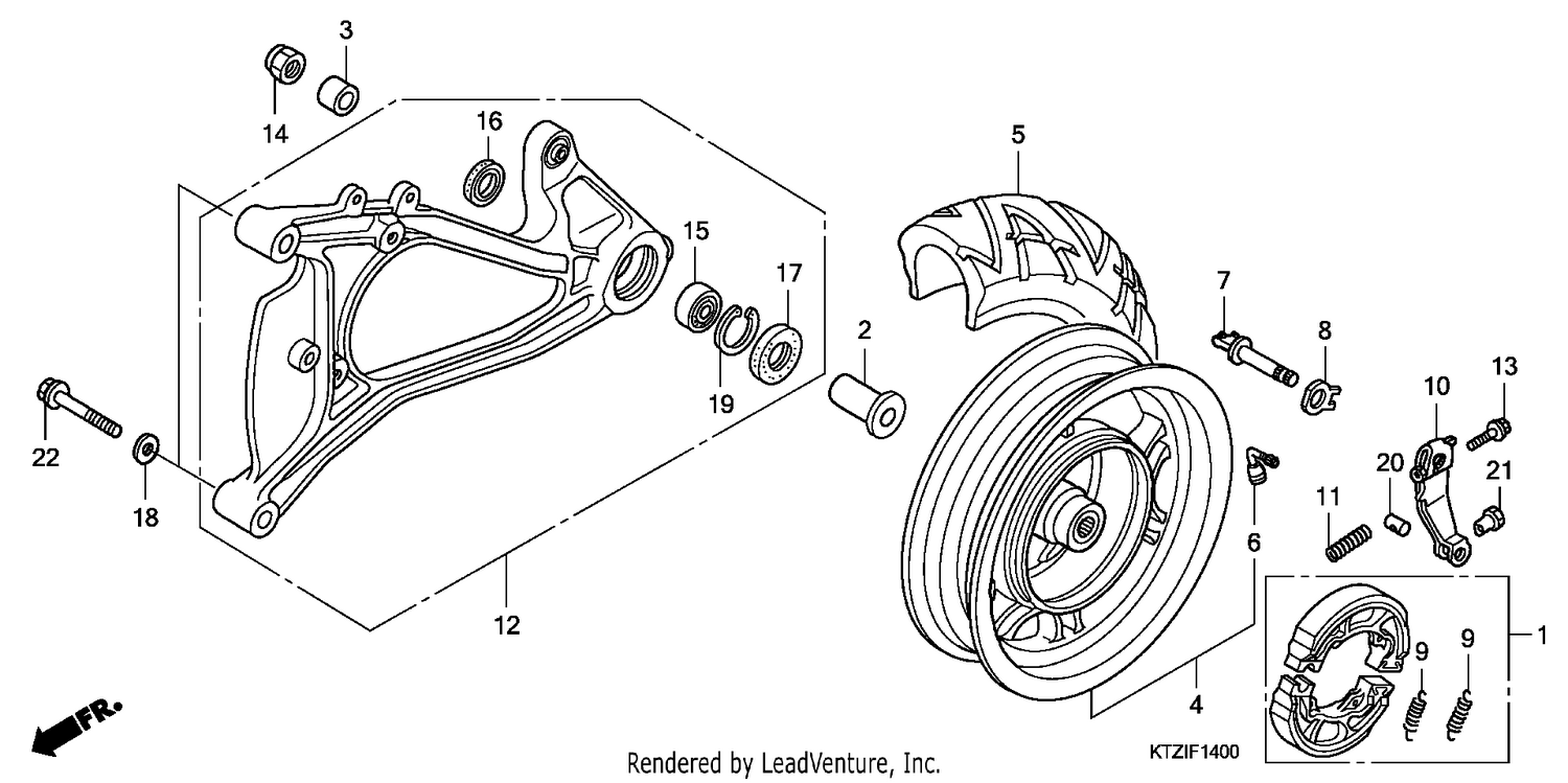 REAR WHEEL/SWINGARM