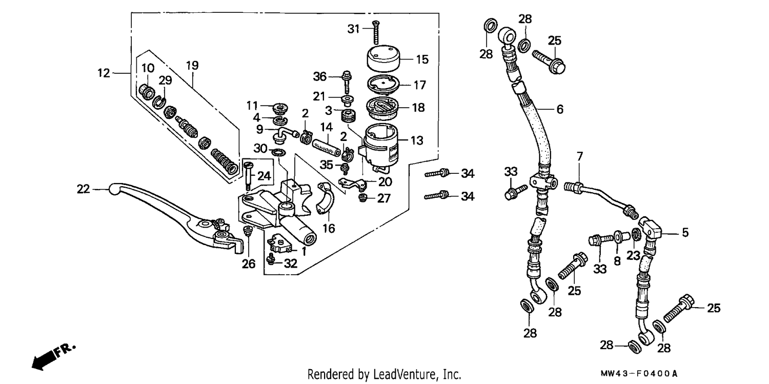 FR. BRAKE MASTER CYLINDER