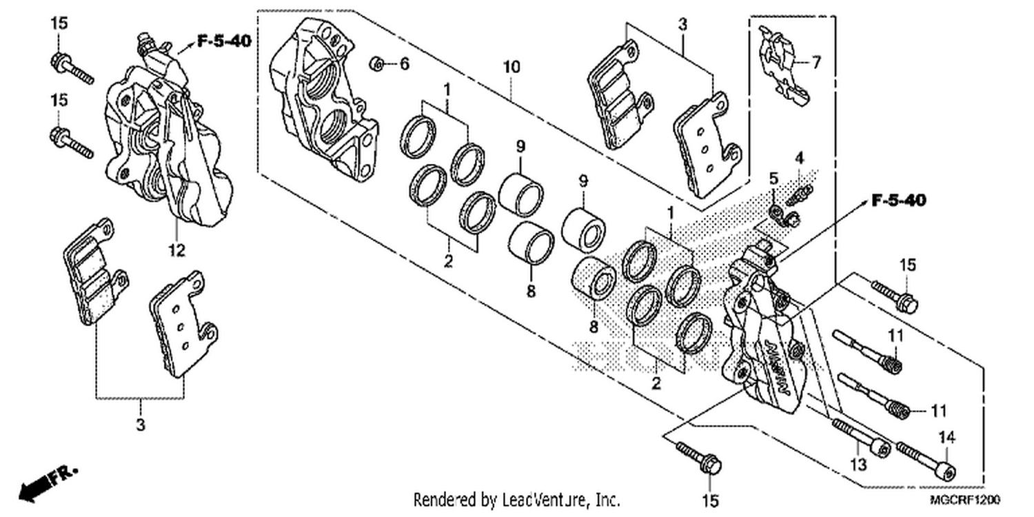  FRONT BRAKE CALIPER (CB1100CA/CAD/TA/TAD)