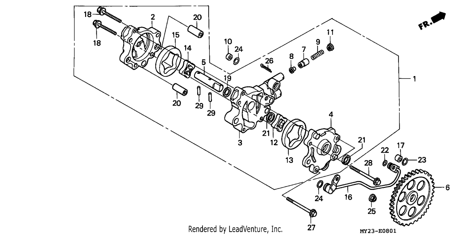 OIL PUMP (NX500P/R/NX650P/R)
