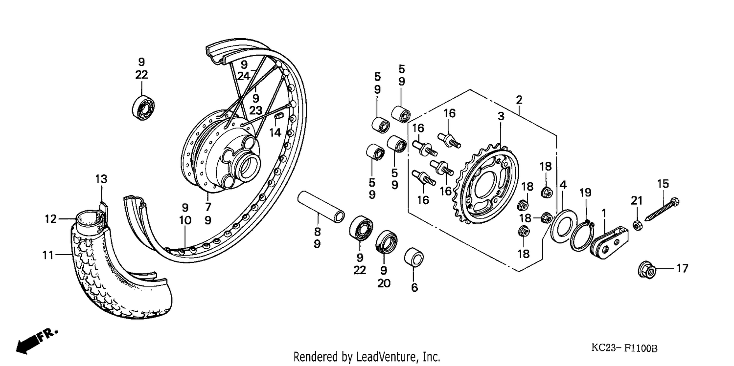 REAR WHEEL (E/ED/F/G/SD/SW)