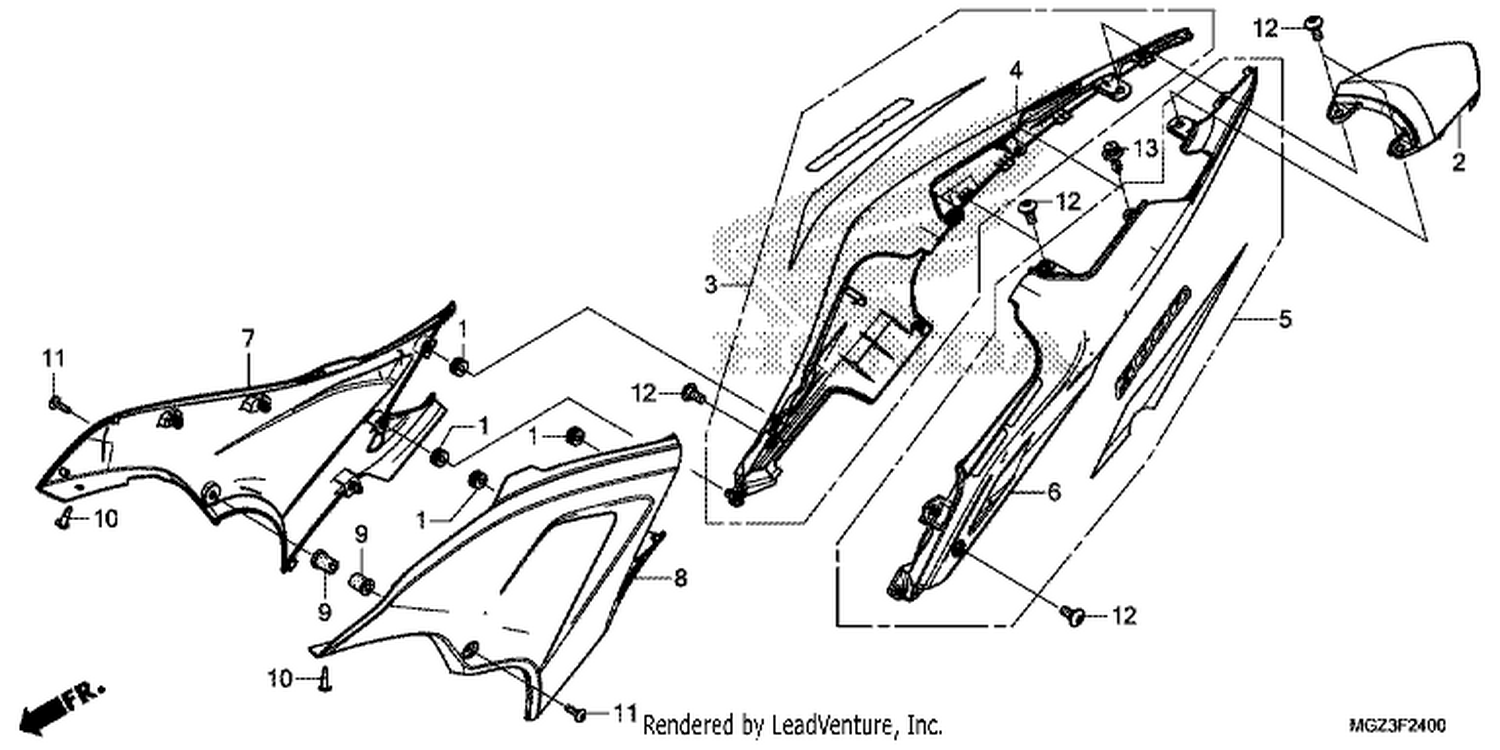  SIDE COVER/REAR COWL