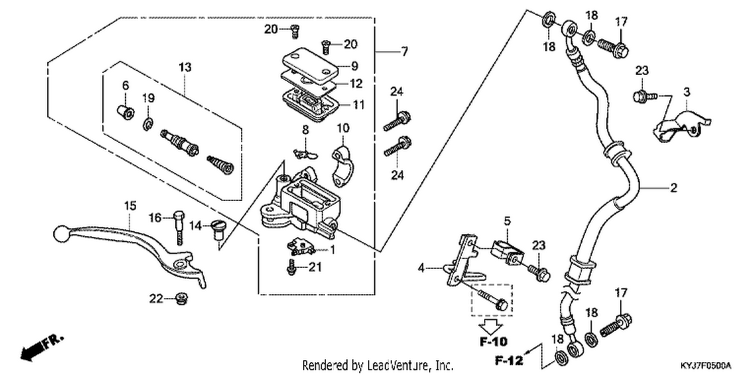  FRONT BRAKE MASTER CYLINDER (CBR250R)