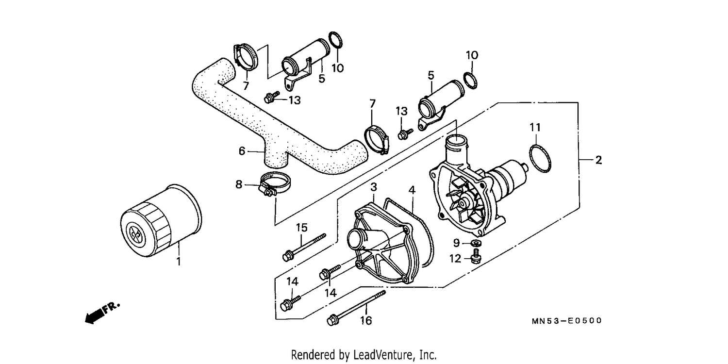 OIL FILTER/WATER PUMP