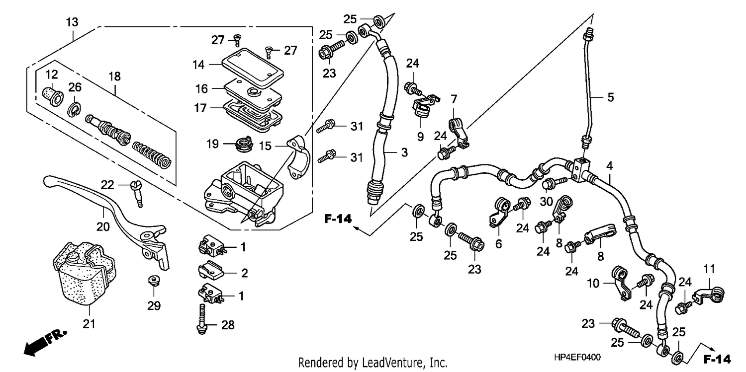FR. BRAKE MASTER CYLINDER