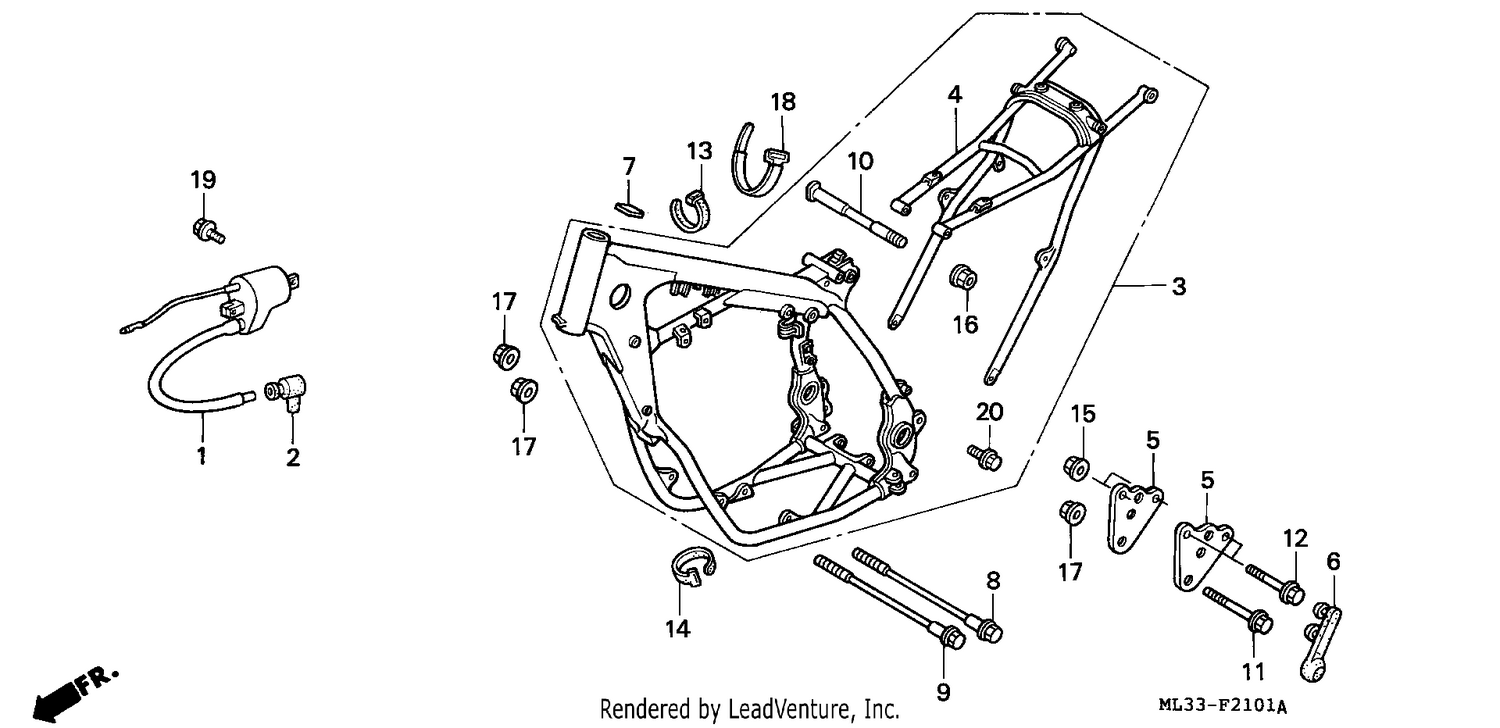 FRAME BODY (CR500RN/RP/RR/RS/RT/RV)