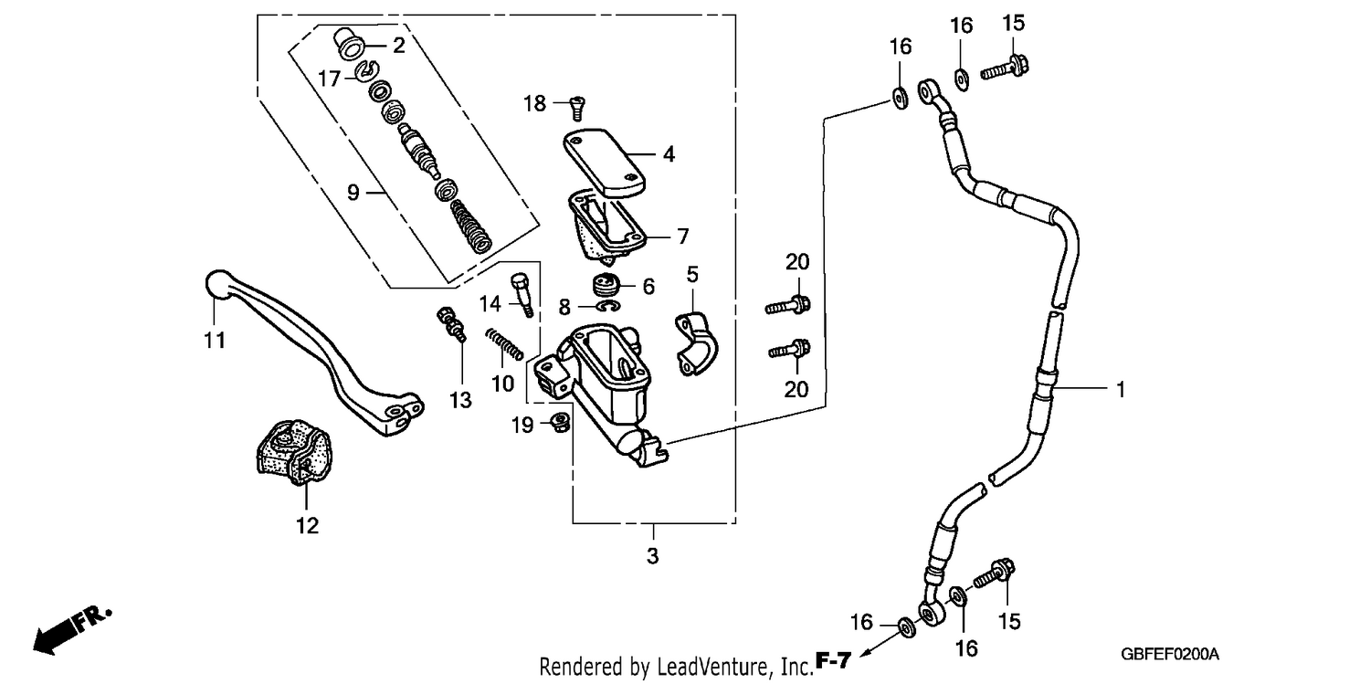 FR. BRAKE MASTER CYLINDER
