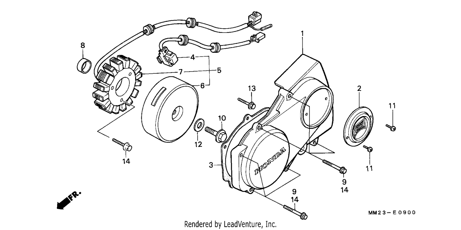 LEFT CRANKCASE COVER/ GENERATOR