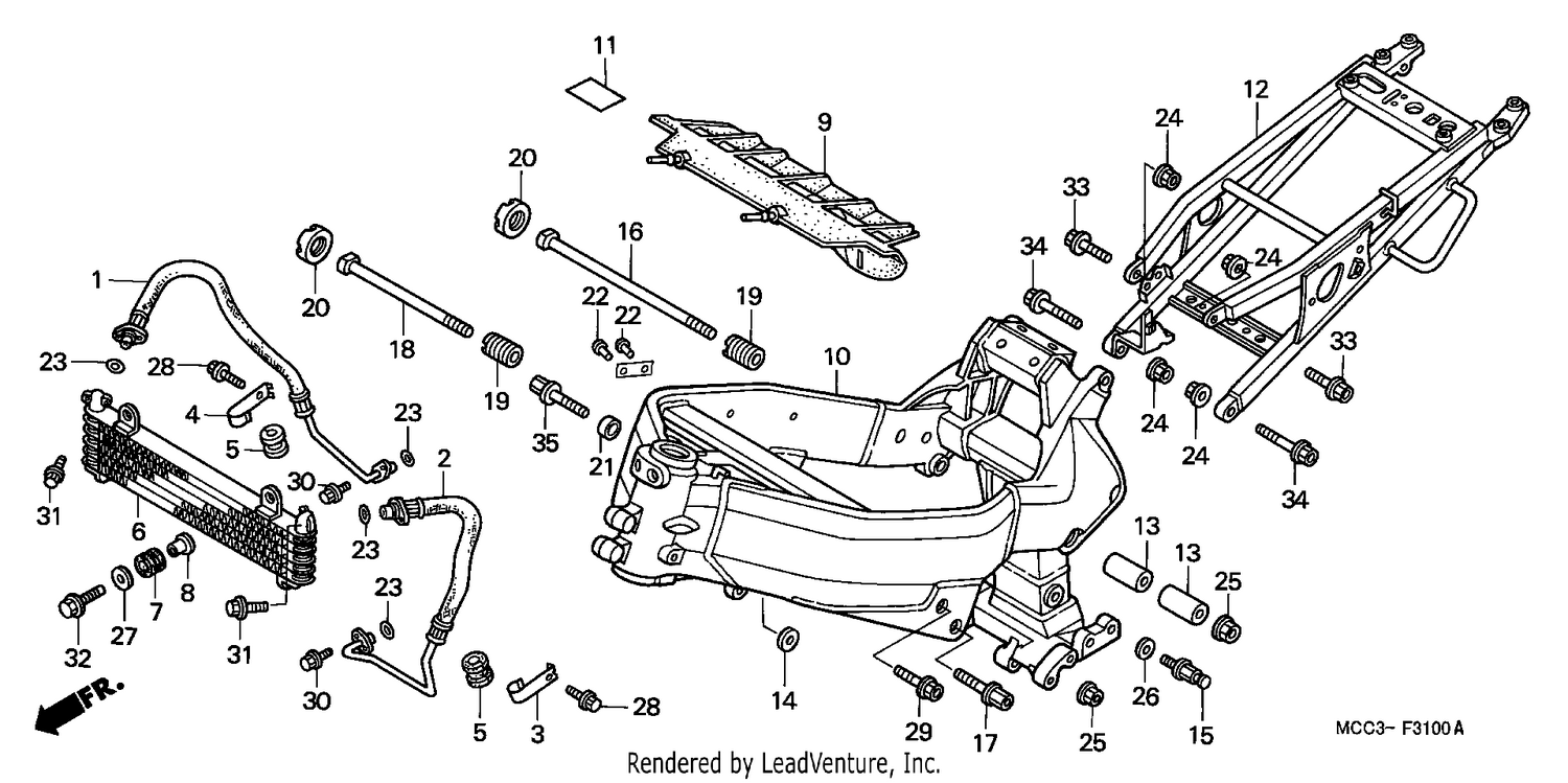 FRAME BODY/OIL COOLER