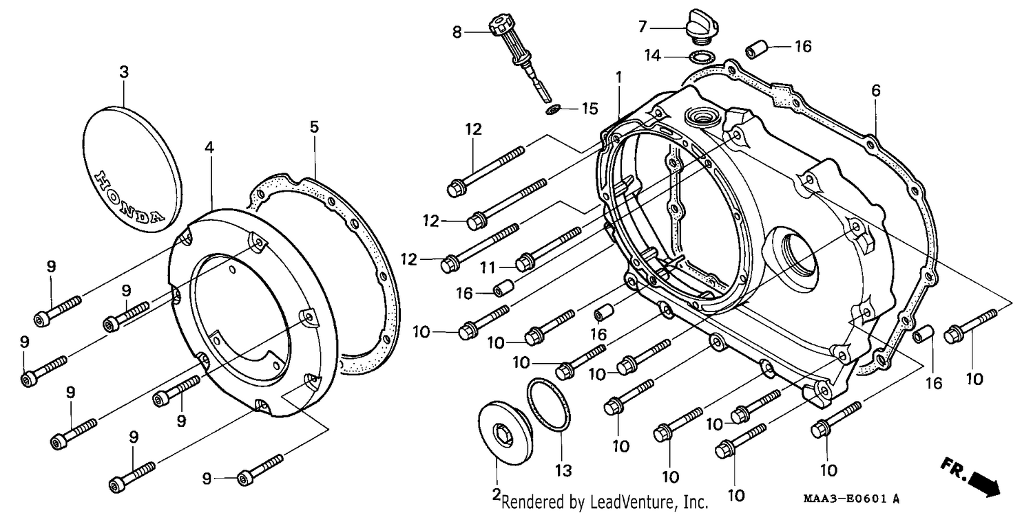RIGHT CRANKCASE COVER (VT1100CV/CW/C2)