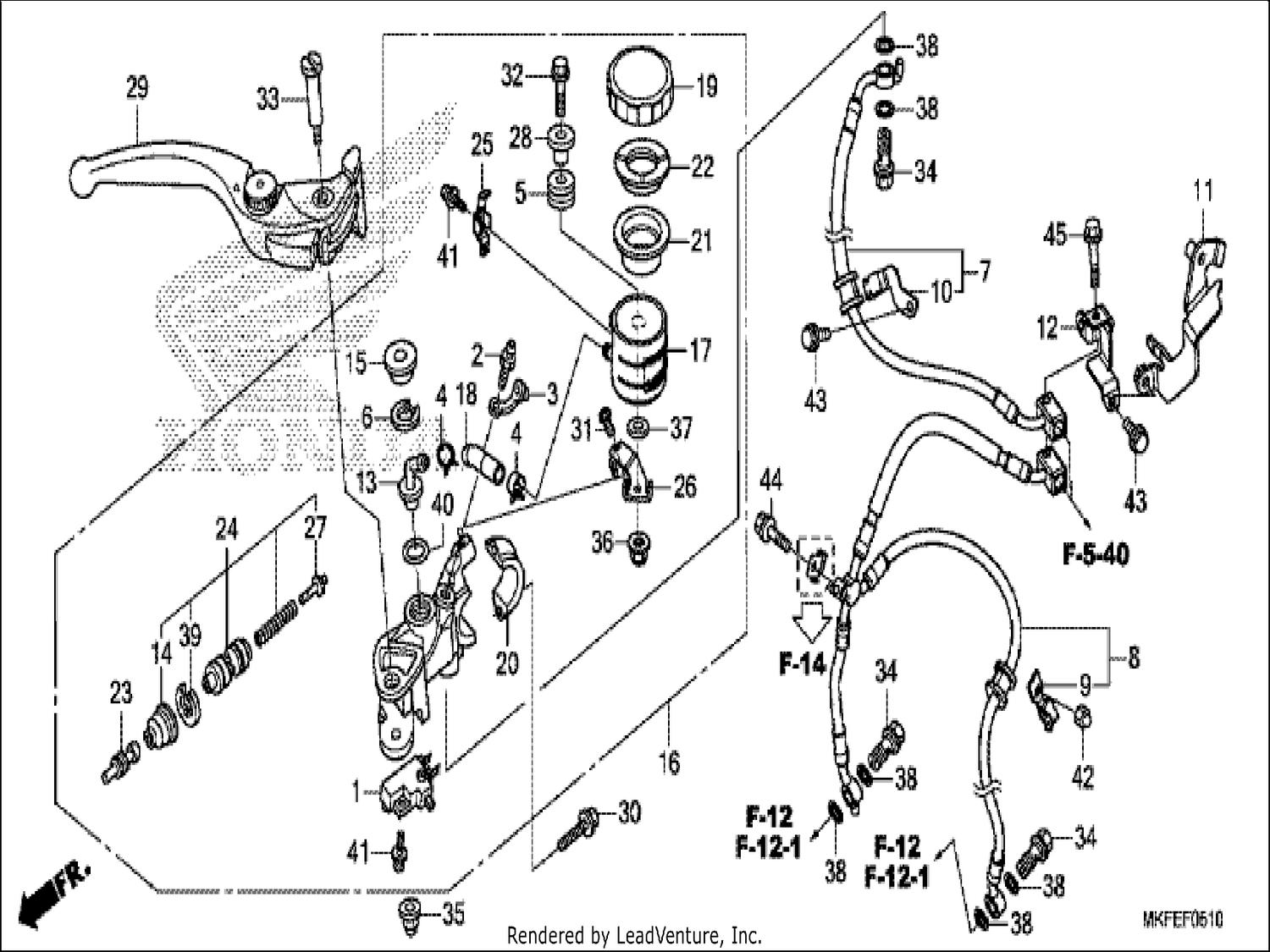  10 FRONT BRAKE MASTER CYLINDER