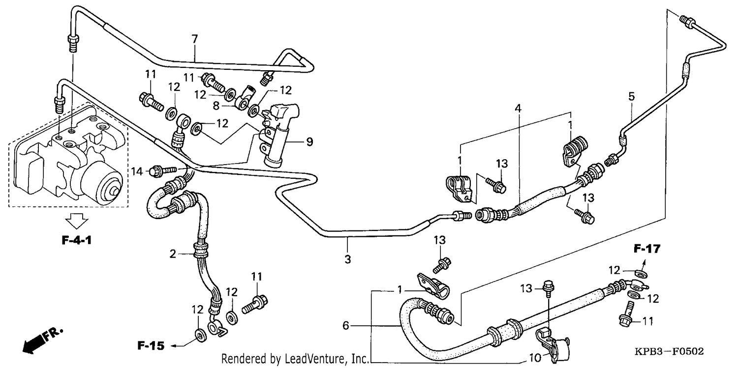 REAR BRAKE PIPE (NSS250A)