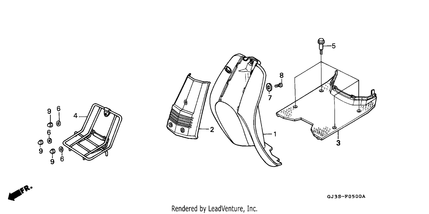 FLOOR PANEL/LEG SHIELD