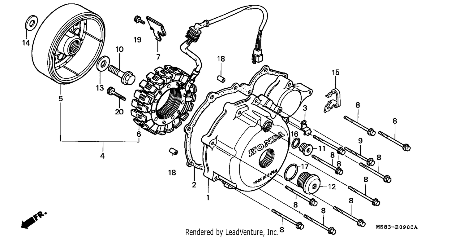 LEFT CRANKCASE COVER/ GENERATOR