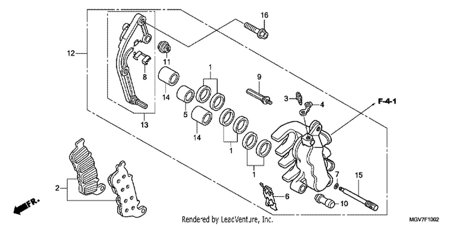  2 L. FRONT BRAKE CALI PER (CBR600FA)
