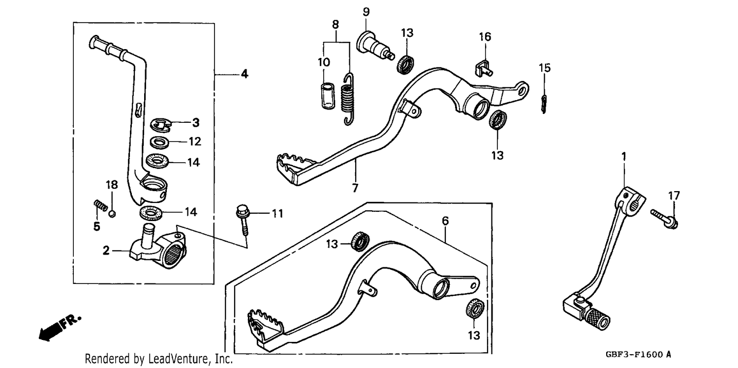 PEDAL/KICK STARTER ARM
