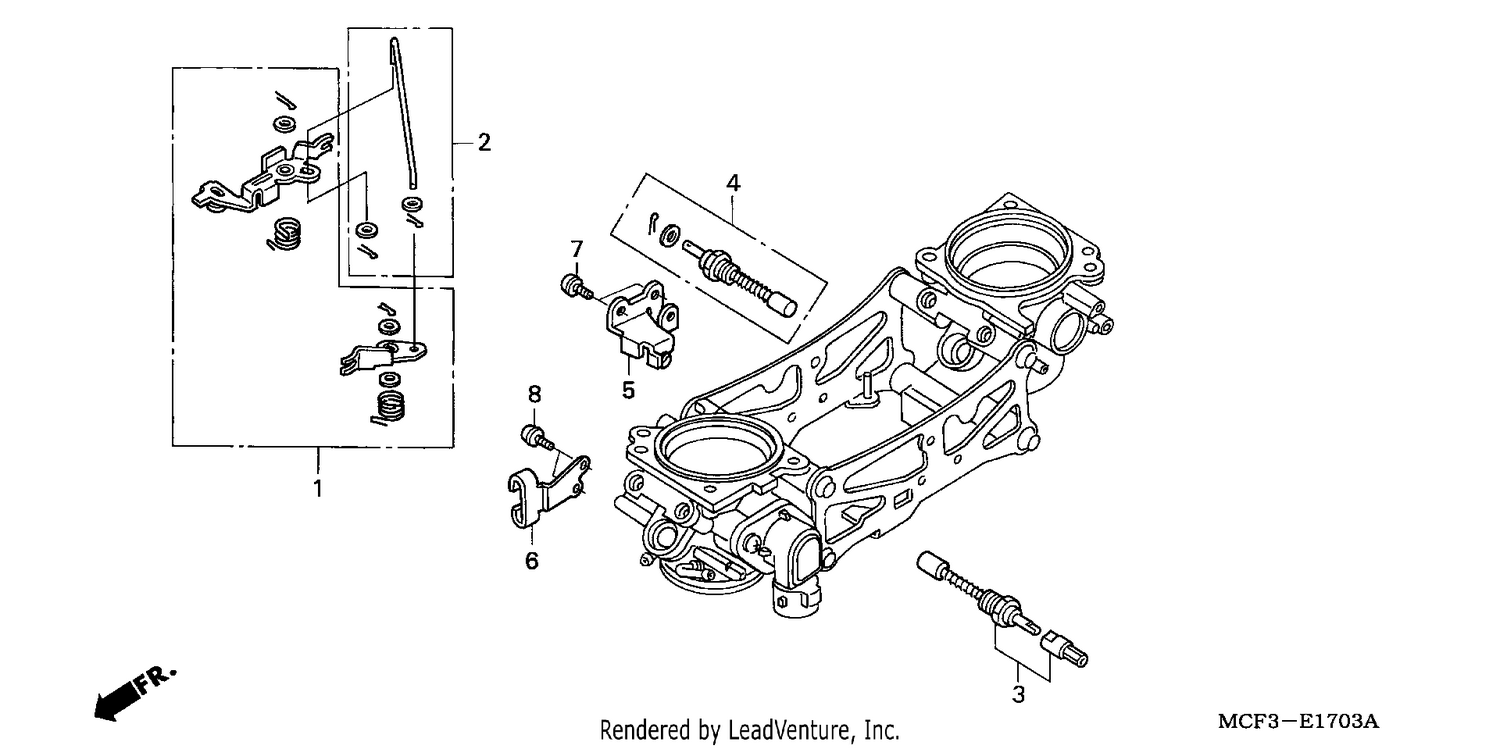 THROTTLE BODY(COMPONENT P ARTS)(VTR1000SP2/3/4/5/6)