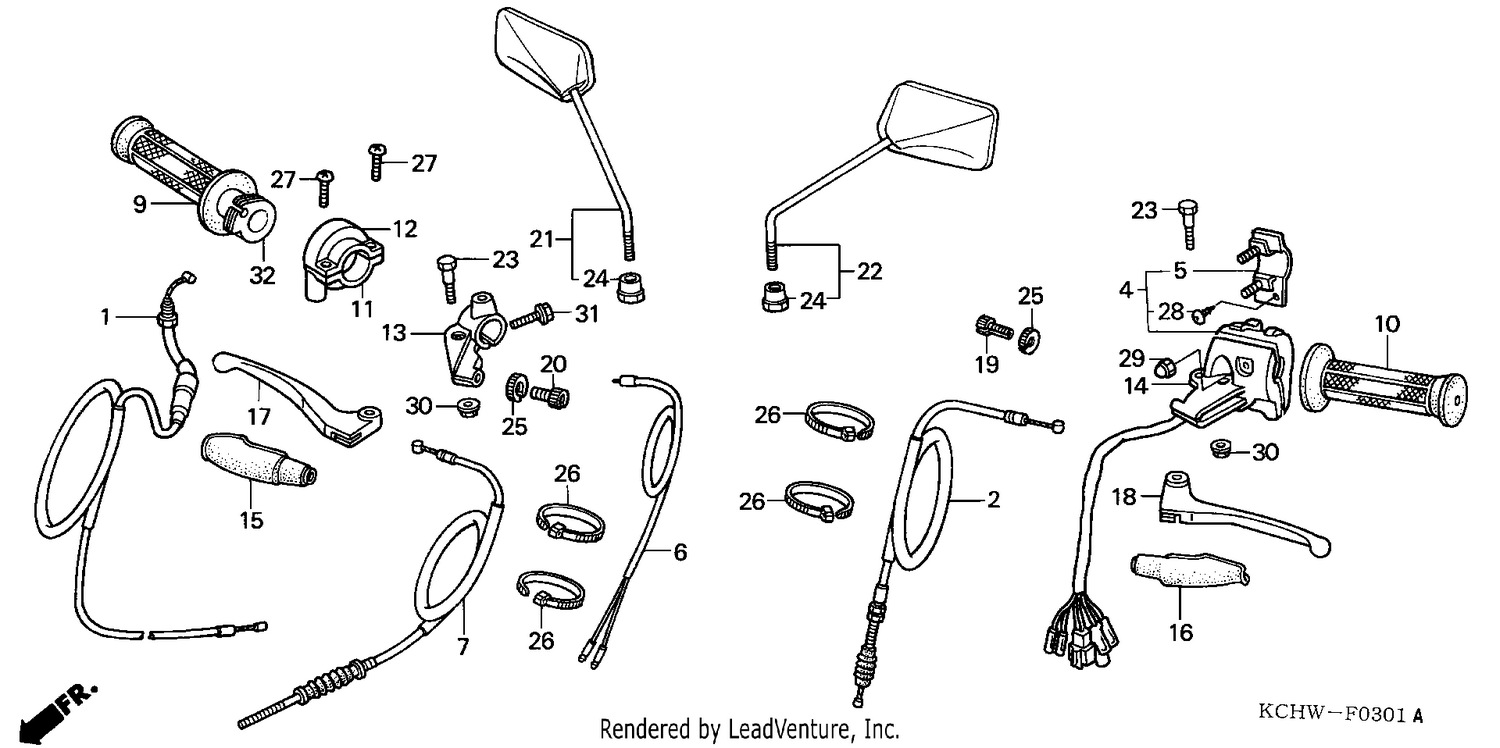 HANDLE LEVER/SWITCH/CABLE (2)