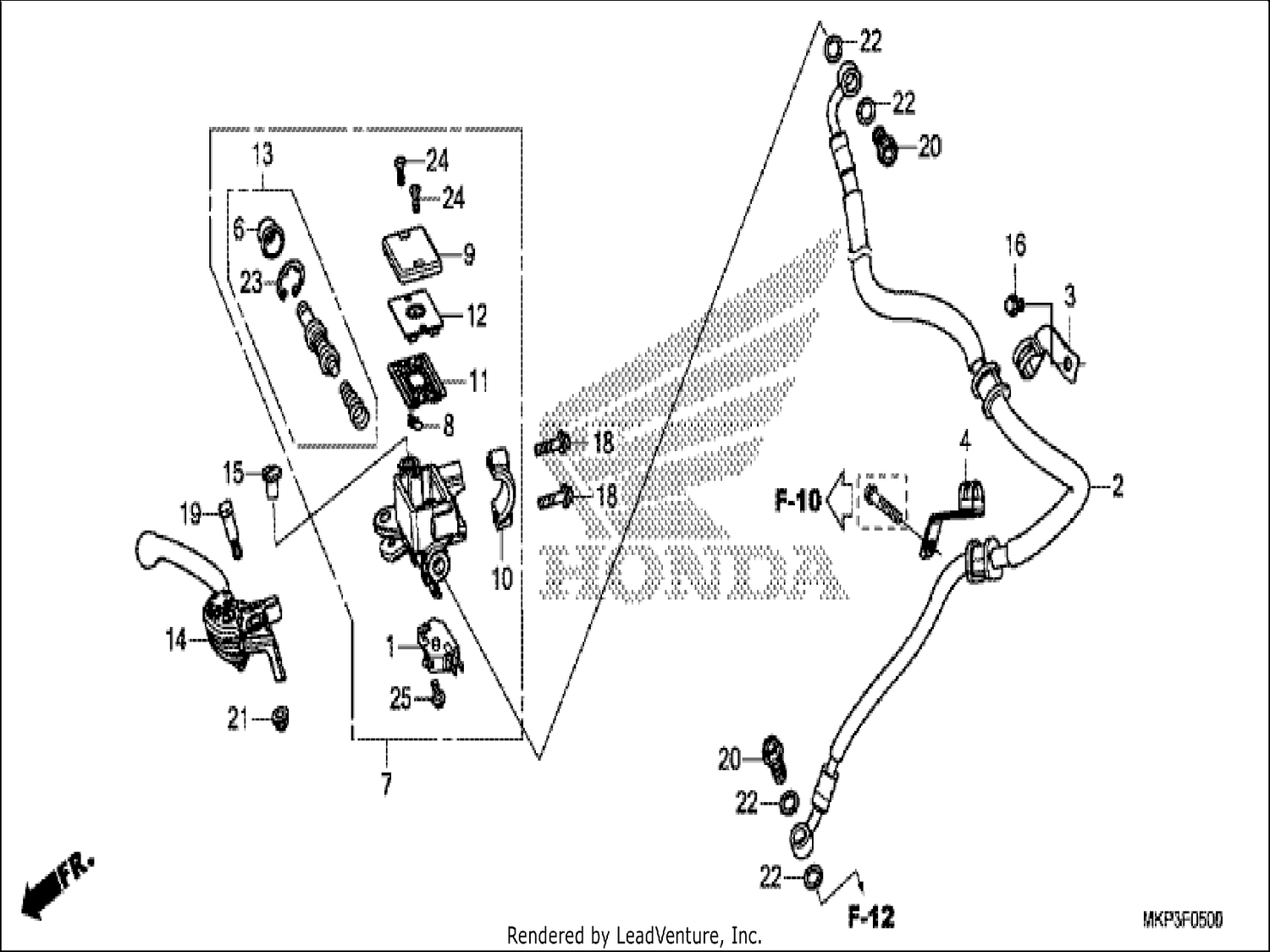  FRONT BRAKE MASTER CYLINDER (CBR500R)