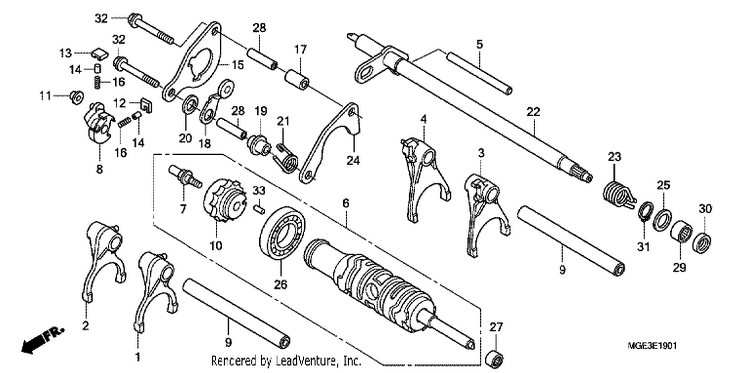  1 GEARSHIFT DRUM (VFR1200FD)