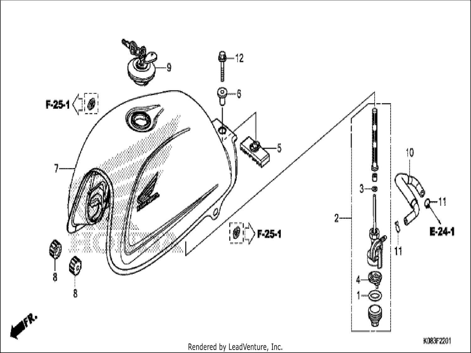  1 FUEL TANK (CG110SHJ/K)