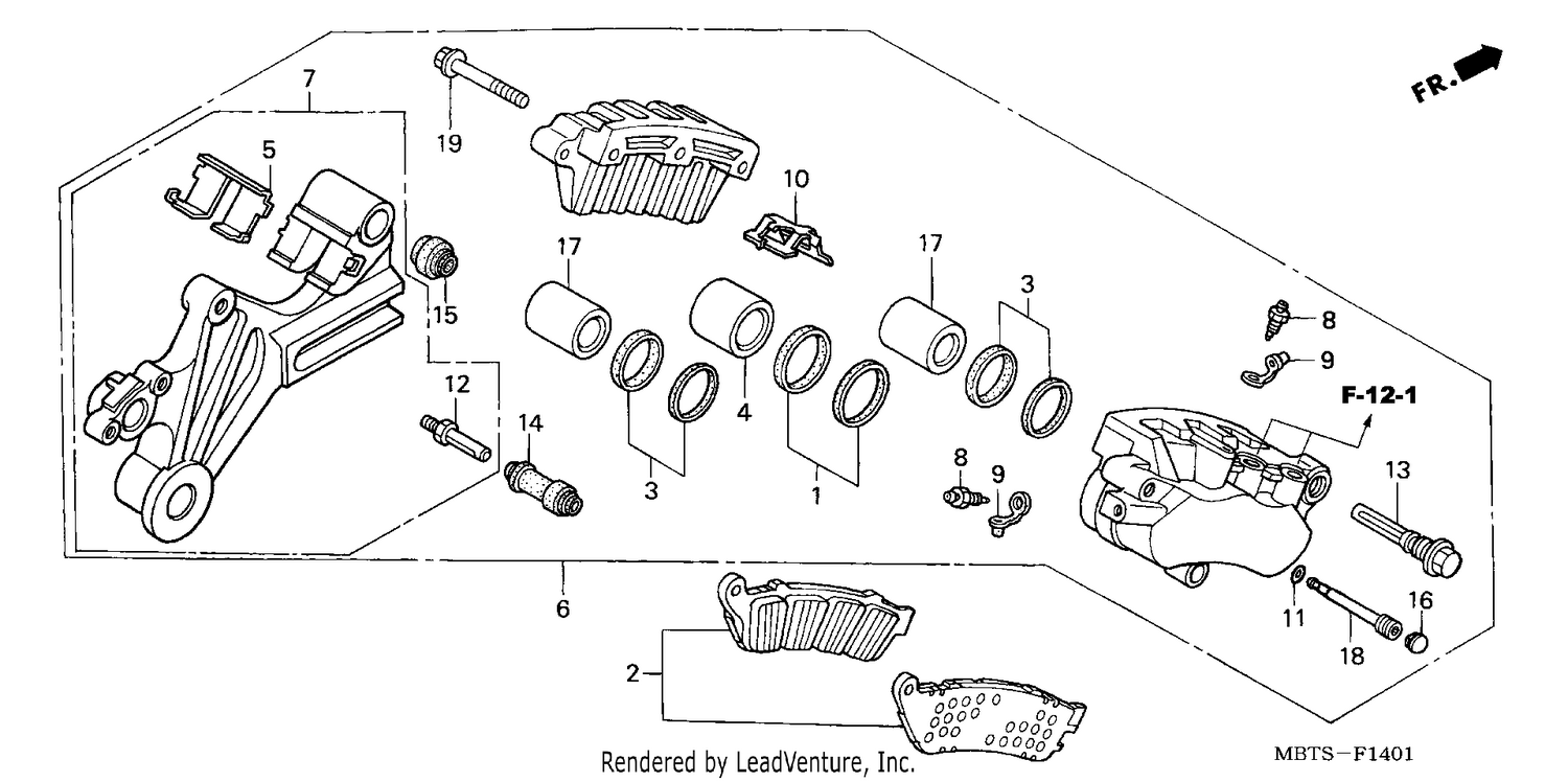REAR BRAKE CALIPER (XL1000VA)